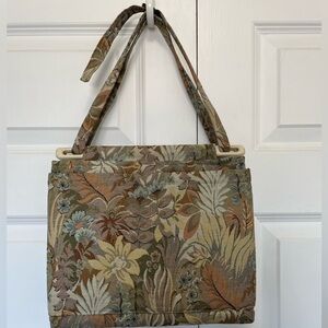 Toby Weston Floral Tapestry Handbag With Adjustable Strap